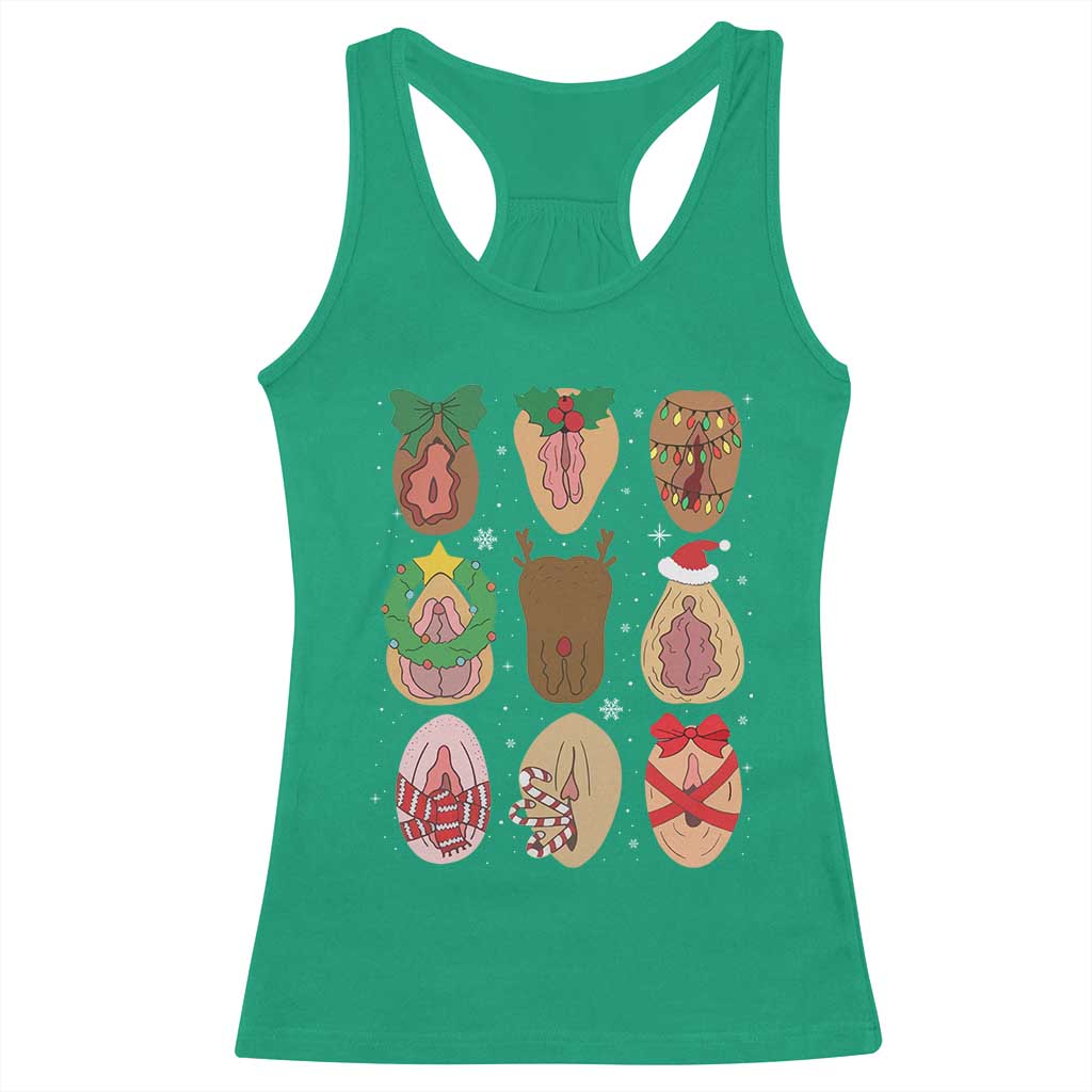 Funny Naughty Christmas Dirty Xmas Adult Humor Racerback Tank Top TS11 Irish Green Print Your Wear