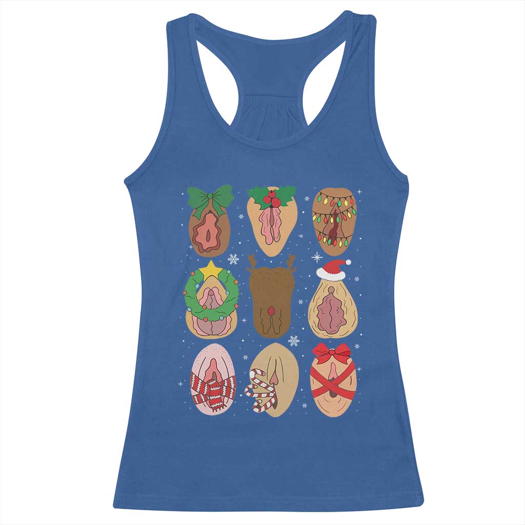 Funny Naughty Christmas Dirty Xmas Adult Humor Racerback Tank Top TS11 Royal Blue Print Your Wear
