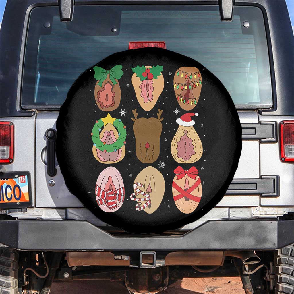 Funny Naughty Christmas Dirty Xmas Adult Humor Spare Tire Cover TS11 No hole Black Print Your Wear