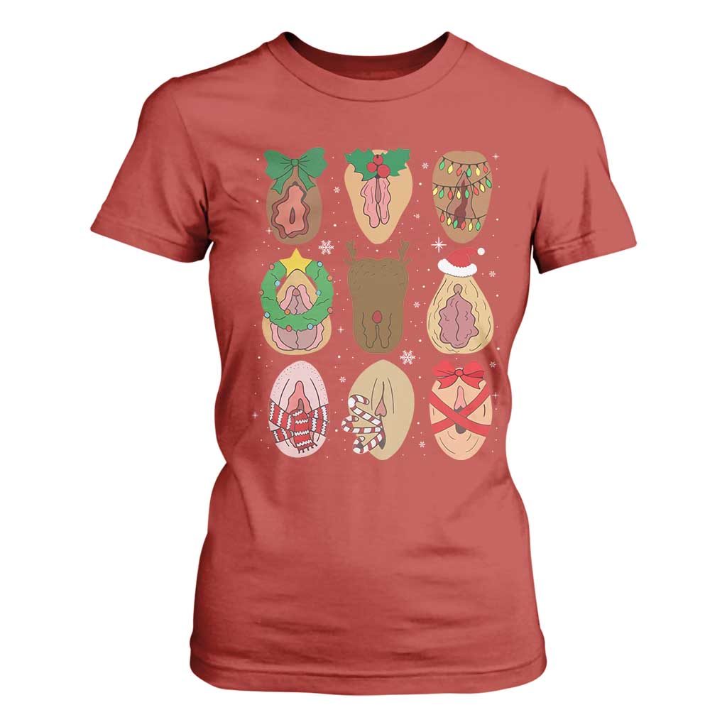 Funny Naughty Christmas Dirty Xmas Adult Humor T Shirt For Women TS11 Red Print Your Wear