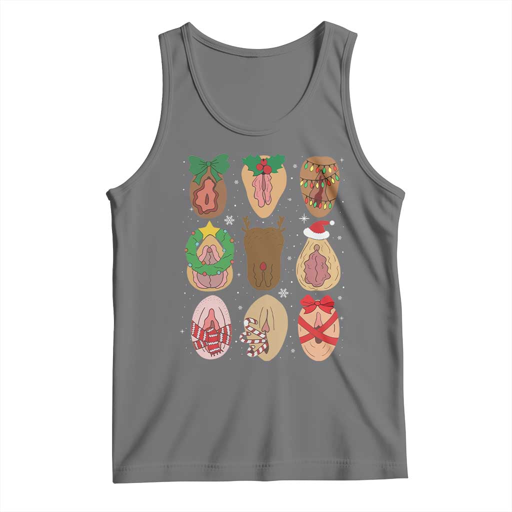 Funny Naughty Christmas Dirty Xmas Adult Humor Tank Top TS11 Black Heather Print Your Wear