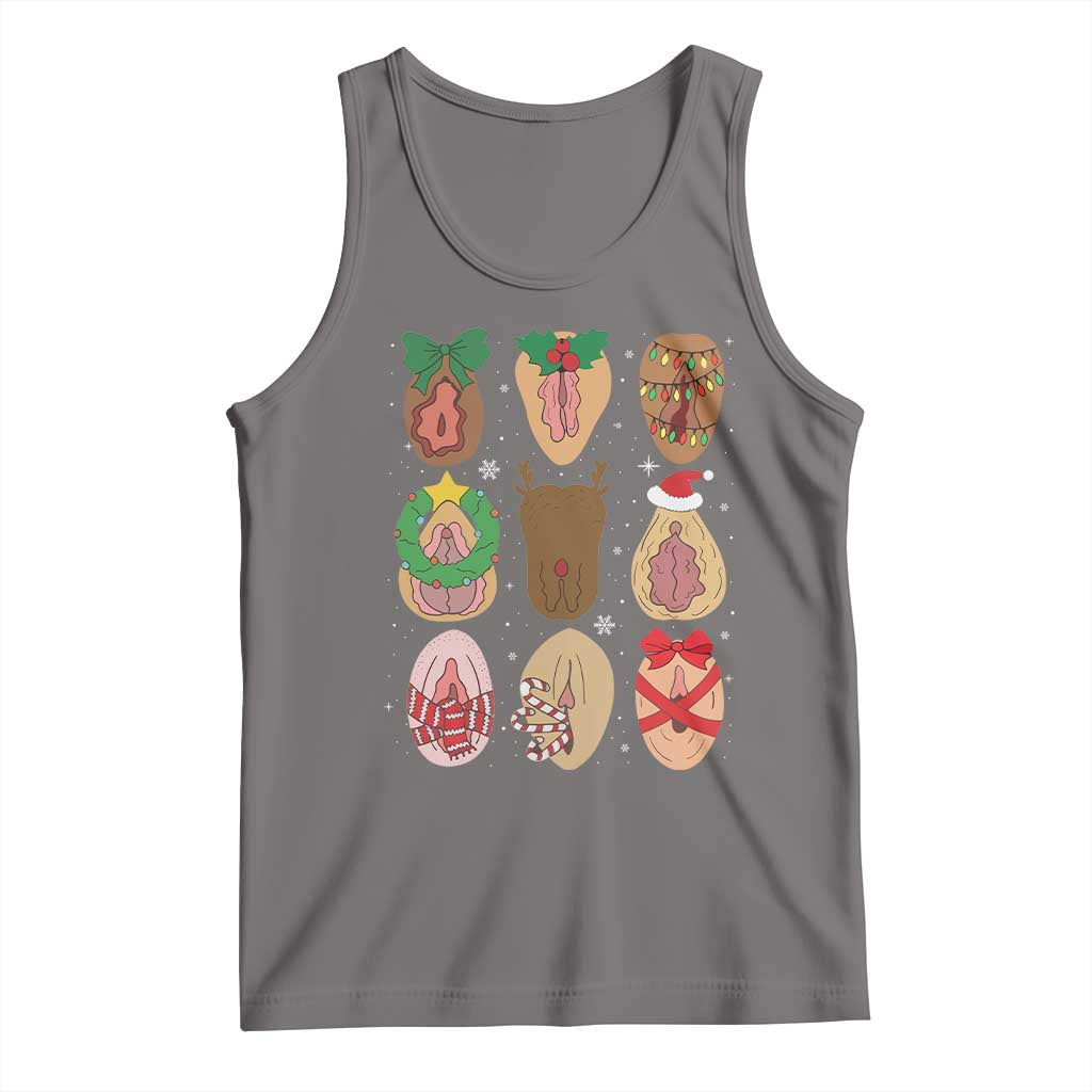 Funny Naughty Christmas Dirty Xmas Adult Humor Tank Top TS11 Deep Heather Print Your Wear