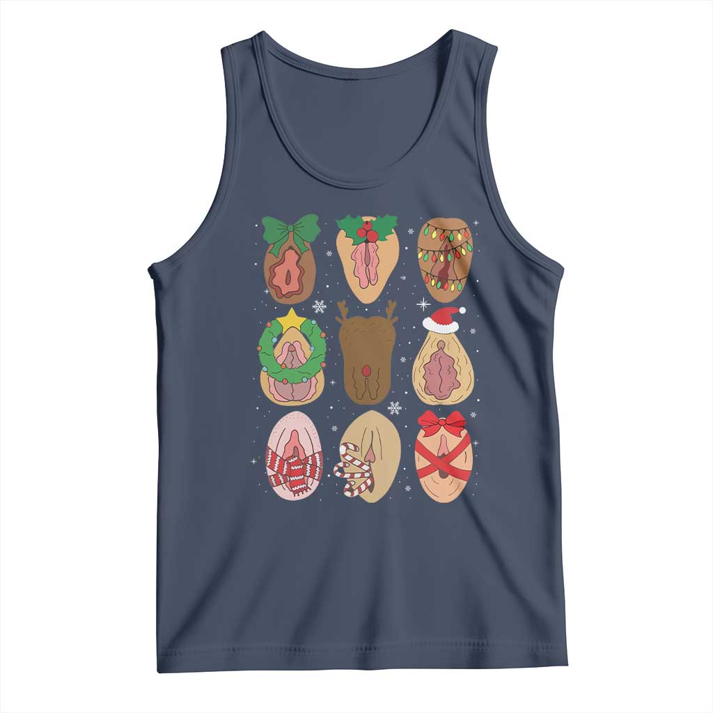 Funny Naughty Christmas Dirty Xmas Adult Humor Tank Top TS11 Navy Print Your Wear