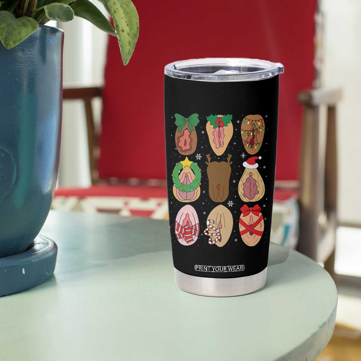 Funny Naughty Christmas Dirty Xmas Adult Humor Tumbler Cup TS11 Print Your Wear