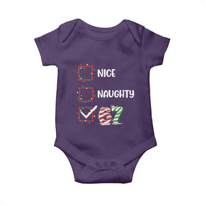 Funny Nice Naughty 67 Baby Onesie Christmas Six Seven Meme Brainrot TS11 Purple Print Your Wear