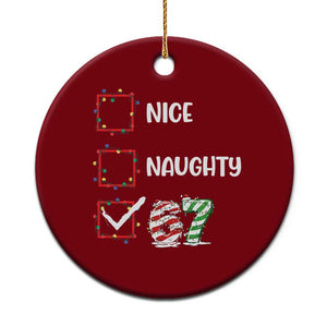 Funny Nice Naughty 67 Ceramic Ornament Christmas Six Seven Meme Brainrot TS11 1pc Red Print Your Wear