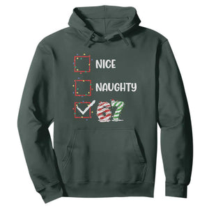 Funny Nice Naughty 67 Hoodie Christmas Six Seven Meme Brainrot TS11 Dark Forest Green Print Your Wear