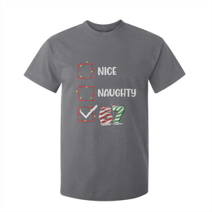Funny Nice Naughty 67 T Shirt For Kid Christmas Six Seven Meme Brainrot TS11 Charcoal Print Your Wear