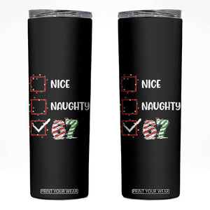 Funny Nice Naughty 67 Skinny Tumbler Christmas Six Seven Meme Brainrot TS11 Black Print Your Wear