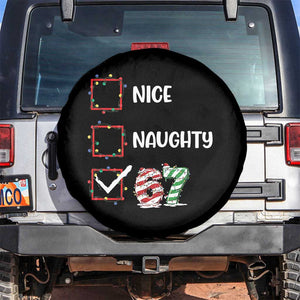 Funny Nice Naughty 67 Spare Tire Cover Christmas Six Seven Meme Brainrot TS11 No hole Black Print Your Wear