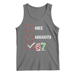 Funny Nice Naughty 67 Tank Top Christmas Six Seven Meme Brainrot TS11 Black Heather Print Your Wear