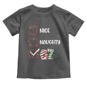 Funny Nice Naughty 67 Toddler T Shirt Christmas Six Seven Meme Brainrot TS11 Dark Heather Print Your Wear