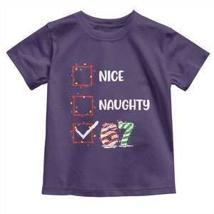 Funny Nice Naughty 67 Toddler T Shirt Christmas Six Seven Meme Brainrot TS11 Purple Print Your Wear