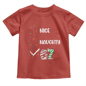 Funny Nice Naughty 67 Toddler T Shirt Christmas Six Seven Meme Brainrot TS11 Red Print Your Wear