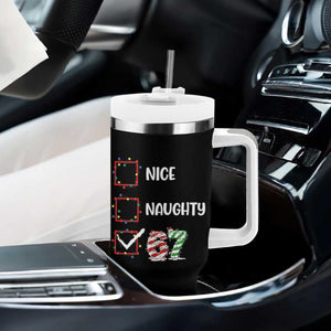 Funny Nice Naughty 67 Tumbler With Handle Christmas Six Seven Meme Brainrot TS11 Print Your Wear