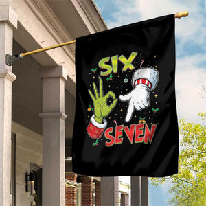 Funny Six Seven Christmas Garden Flag 67 Meme Xmas Santa Elf Hand Gen Alpha TS11 Print Your Wear
