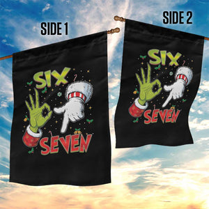 Funny Six Seven Christmas Garden Flag 67 Meme Xmas Santa Elf Hand Gen Alpha TS11 Print Your Wear