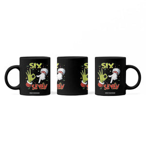 Funny Six Seven Christmas Coffee Mug 67 Meme Xmas Santa Elf Hand Gen Alpha TS11 Print Your Wear