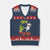 Funny Six Seven Xmas V-Neck Knit Sweater Vest 67 Meme Xmas Santa Elf Hand Gen Alpha TS11 Navy Red Print Your Wear