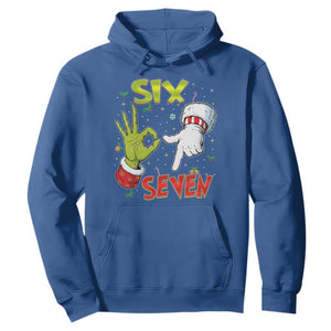 Funny Six Seven Christmas Hoodie 67 Meme Xmas Santa Elf Hand Gen Alpha TS11 Royal Blue Print Your Wear