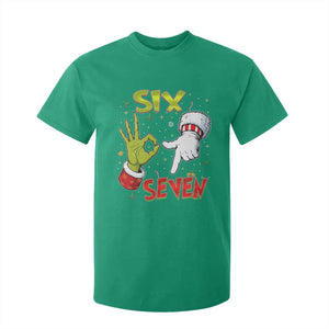 Funny Six Seven Christmas T Shirt For Kid 67 Meme Xmas Santa Elf Hand Gen Alpha TS11 Irish Green Print Your Wear