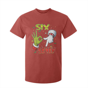 Funny Six Seven Christmas T Shirt For Kid 67 Meme Xmas Santa Elf Hand Gen Alpha TS11 Red Print Your Wear