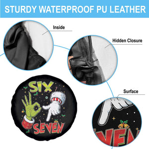 Funny Six Seven Christmas Spare Tire Cover 67 Meme Xmas Santa Elf Hand Gen Alpha TS11 Print Your Wear