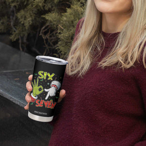 Funny Six Seven Christmas Tumbler Cup 67 Meme Xmas Santa Elf Hand Gen Alpha TS11 Print Your Wear