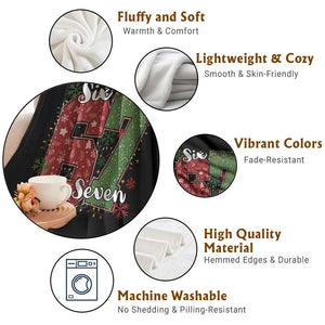 67 Christmas Throw Blanket Funny Six Seven Meme Gen Alpha Slang Snowflake TS11 Print Your Wear