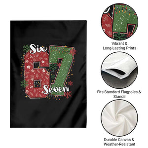 67 Christmas Garden Flag Funny Six Seven Meme Gen Alpha Slang Snowflake TS11 Print Your Wear