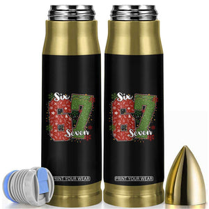 67 Christmas Bullet Tumbler Funny Six Seven Meme Gen Alpha Slang Snowflake TS11 Black Print Your Wear
