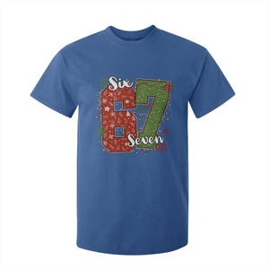 67 Christmas T Shirt For Kid Funny Six Seven Meme Gen Alpha Slang Snowflake TS11 Royal Blue Print Your Wear