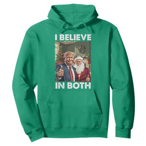 Funny Trump Santa Christmas Hoodie I Believe In Both President Xmas TS11 Irish Green Print Your Wear