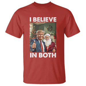 Funny Trump Santa Christmas T Shirt I Believe In Both President Xmas TS11 Red Print Your Wear