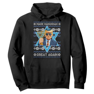 Funny Make Hanukkah Great Again Chanukah Trump Hoodie Jewish David Stars TS11 Black Print Your Wear