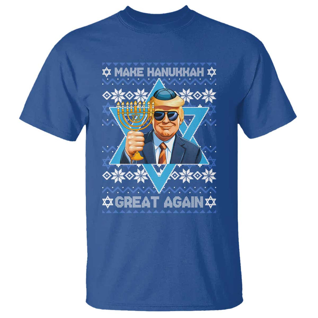 Funny Make Hanukkah Great Again Chanukah Trump T Shirt Jewish David Stars TS11 Royal Blue Print Your Wear