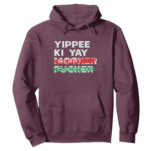 Funny Yippee Ki Yay Merry Christmas Hoodie Nakatomi Plaza Brushed TS11 Maroon Print Your Wear