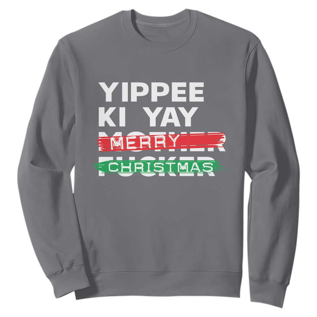 Funny Yippee Ki Yay Merry Christmas Sweatshirt Nakatomi Plaza Brushed TS11 Charcoal Print Your Wear