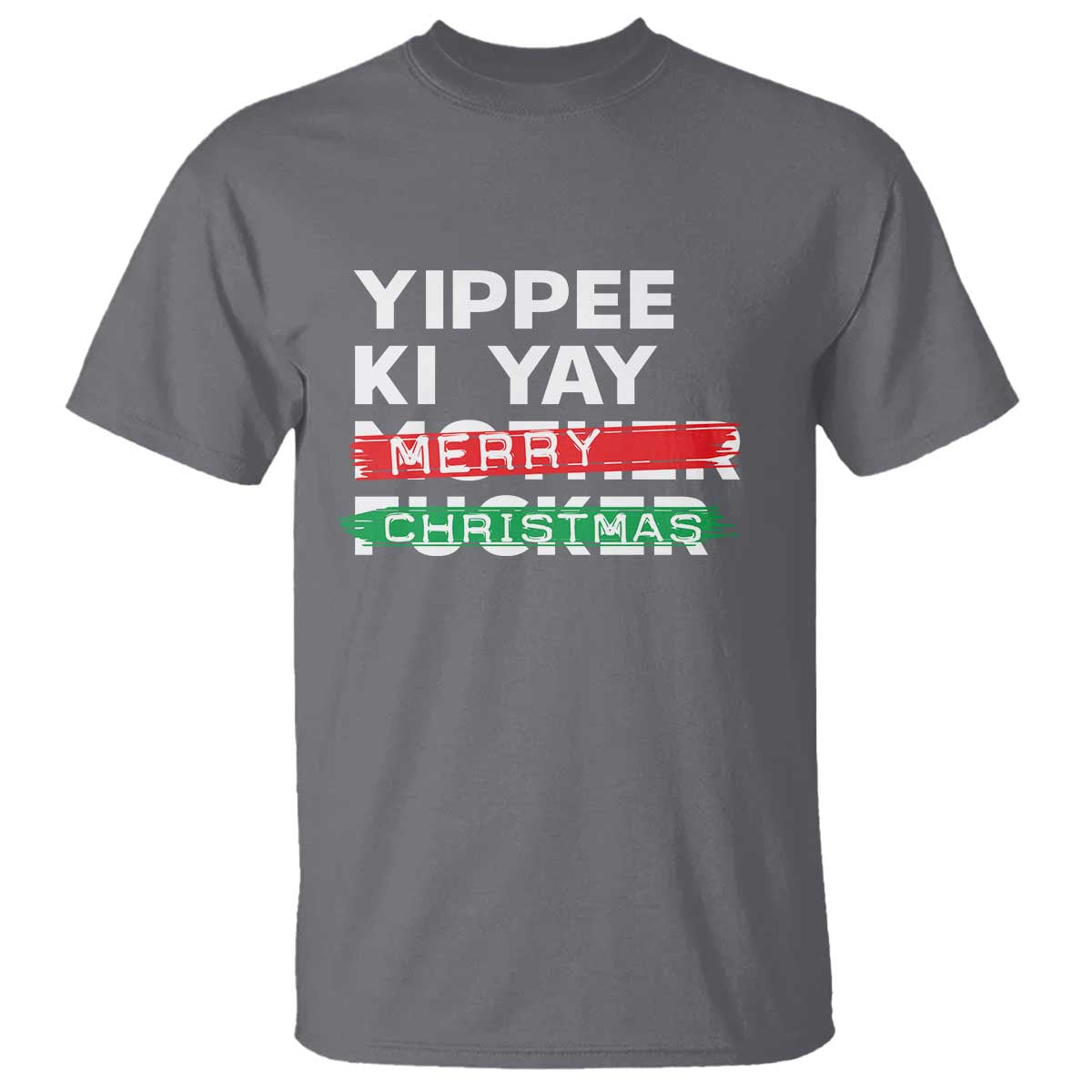 Funny Yippee Ki Yay Merry Christmas T Shirt Nakatomi Plaza Brushed TS11 Charcoal Print Your Wear