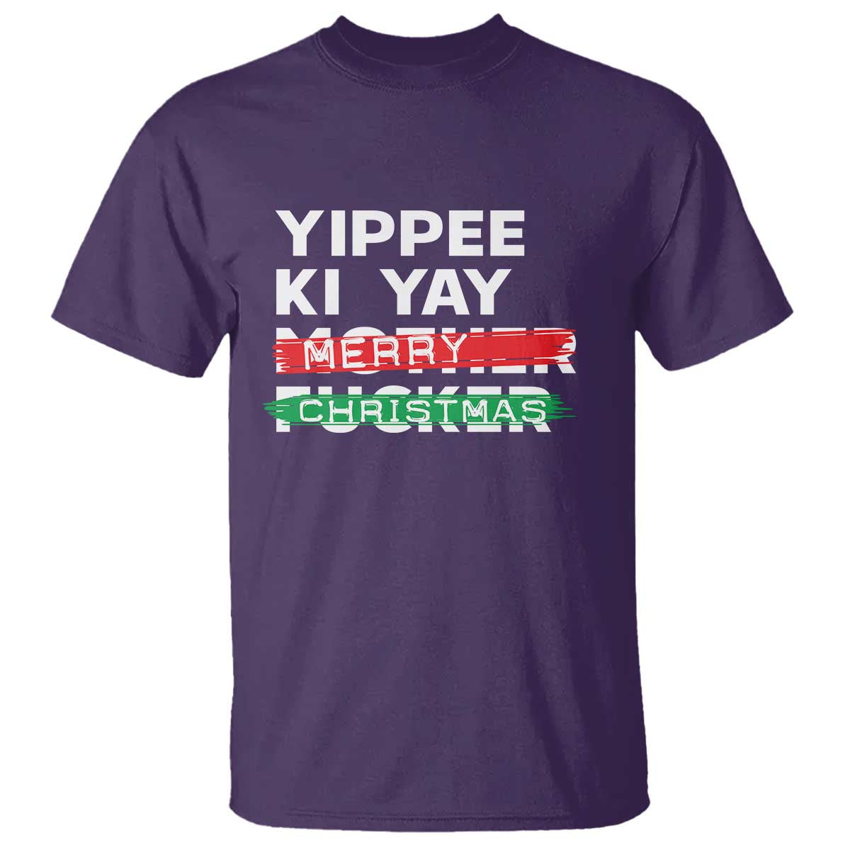 Funny Yippee Ki Yay Merry Christmas T Shirt Nakatomi Plaza Brushed TS11 Purple Print Your Wear