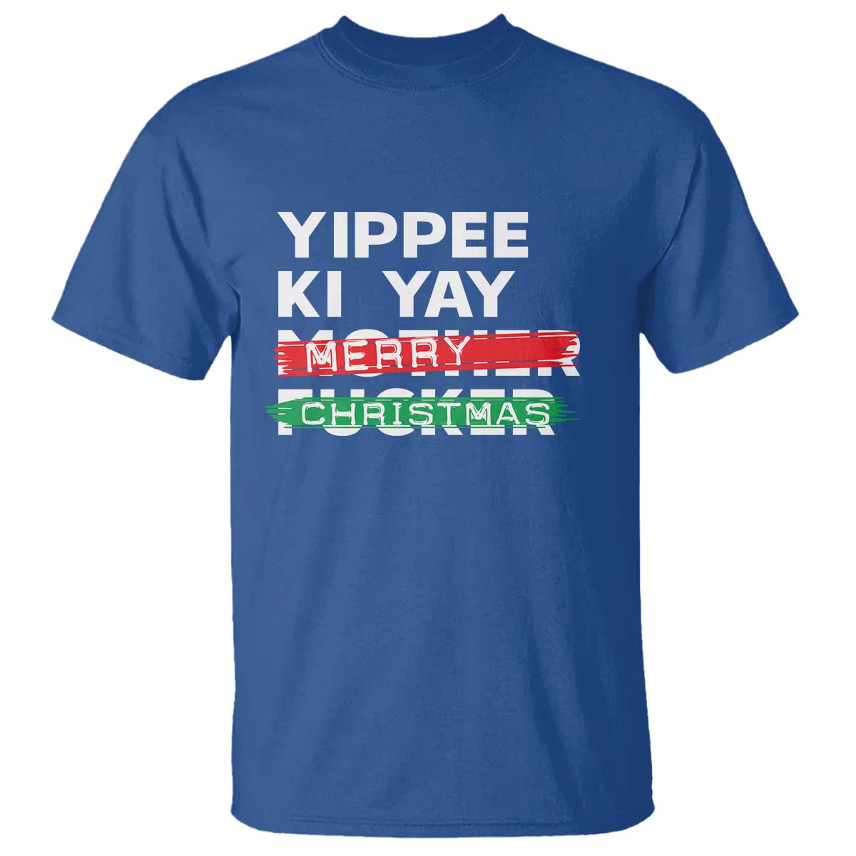Funny Yippee Ki Yay Merry Christmas T Shirt Nakatomi Plaza Brushed TS11 Royal Blue Print Your Wear