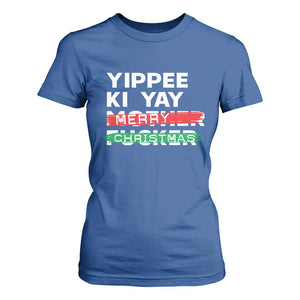 Funny Yippee Ki Yay Merry Christmas T Shirt For Women Nakatomi Plaza Brushed TS11 Royal Blue Print Your Wear