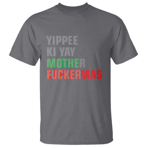 Funny Yippee Ki Yay Merry Christmas T Shirt Xmas Nakatomi Plaza Hiden Text TS11 Charcoal Print Your Wear
