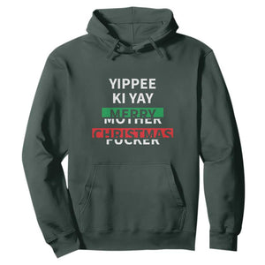 Funny Yippee Ki Yay Merry Christmas Hoodie Xmas Nakatomi Plaza TS11 Dark Forest Green Print Your Wear