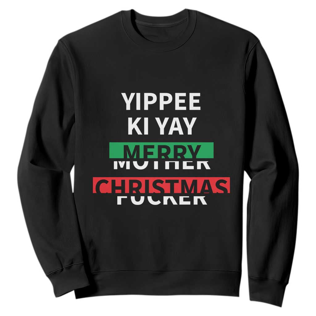 Funny Yippee Ki Yay Merry Christmas Sweatshirt Xmas Nakatomi Plaza TS11 Black Print Your Wear