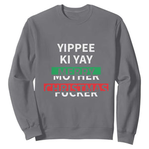 Funny Yippee Ki Yay Merry Christmas Sweatshirt Xmas Nakatomi Plaza TS11 Charcoal Print Your Wear
