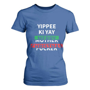 Funny Yippee Ki Yay Merry Christmas T Shirt For Women Xmas Nakatomi Plaza TS11 Royal Blue Print Your Wear