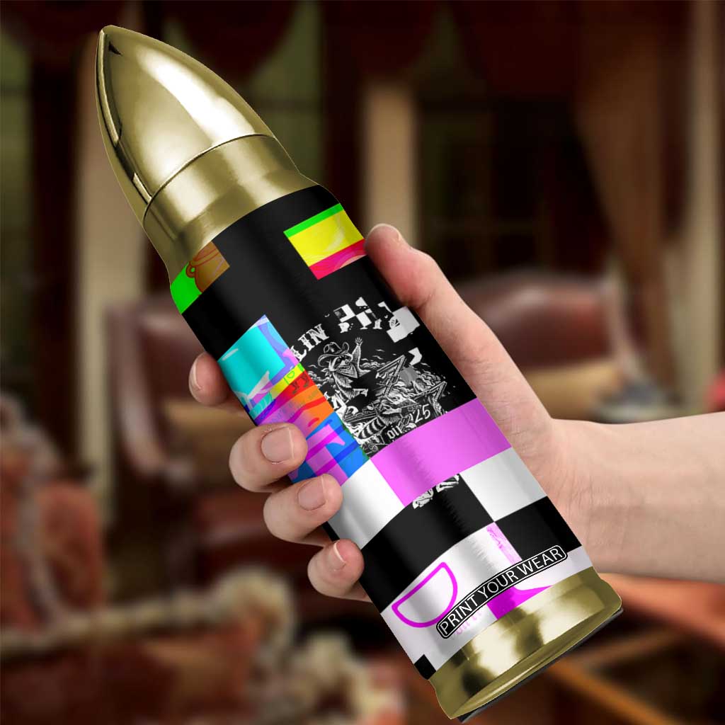 Funny Cowboy Raccoon Rollin Into 2026 Bullet Tumbler New Year Dumpster Fire 2026 Rodeo TS11 Print Your Wear