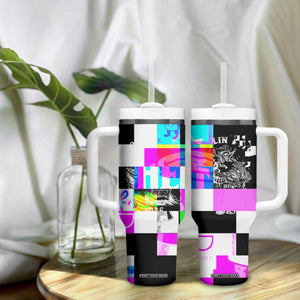 Funny Cowboy Raccoon Rollin Into 2026 Tumbler With Handle New Year Dumpster Fire 2026 Rodeo TS11 Print Your Wear