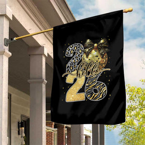 Happy New Year 2026 Garden Flag Hello 2026 Disco Ball Coquette Bow Faux Glitter TS11 Print Your Wear